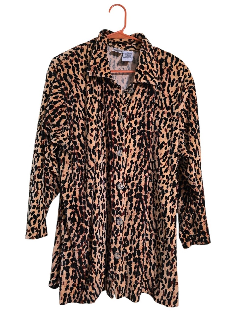 Vintage | Leopard Print Button-Front Top